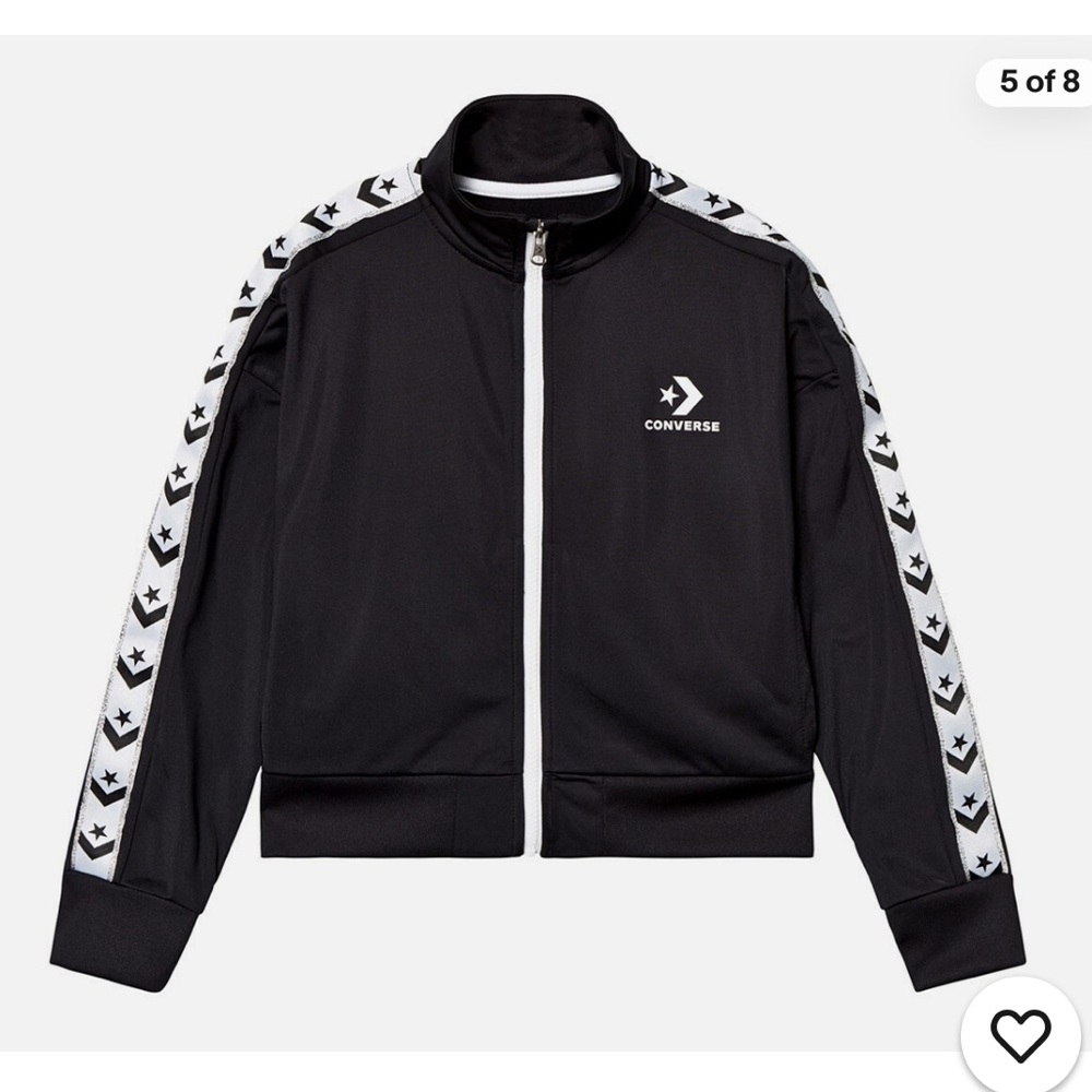 Girls 8-10 Converse Black Chevron Star Track Jacket